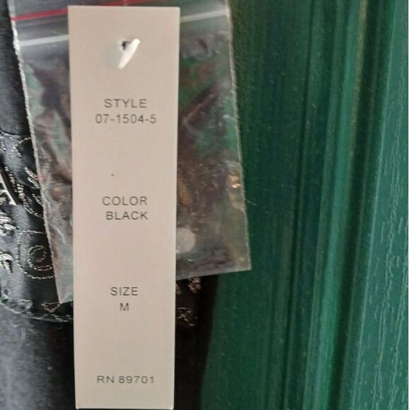 Black BEADED Tunic Top XL NWT Size 1X 16 - 18 Tags - Picture 6 of 6